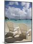 Two Empty Beach Chairs on Sandy Beach on the Island of Jost Van Dyck in the British Virgin Islands-Donald Nausbaum-Mounted Photographic Print