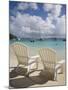 Two Empty Beach Chairs on Sandy Beach on the Island of Jost Van Dyck in the British Virgin Islands-Donald Nausbaum-Mounted Photographic Print