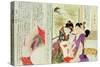 Two Erotic Illustrations from a Scroll-null-Stretched Canvas
