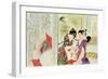 Two Erotic Illustrations from a Scroll-null-Framed Giclee Print