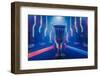 Two Esport Teams of pro Gamers Play to Compete in Video Game on a Championship. Stylish Neon Cyber-gorodenkoff-Framed Photographic Print