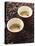Two Espressos Standing on Coffee Beans-null-Stretched Canvas