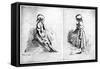 Two Etchings by Queen Victoria, 1840-null-Framed Stretched Canvas