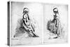 Two Etchings by Queen Victoria, 1840-null-Stretched Canvas