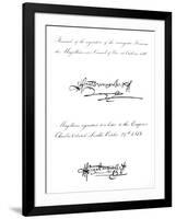 Two Examples of the Signature of Ferdinand Magellan-null-Framed Giclee Print