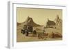 Two Explorers Collect Rock Samples to Take Back to their Mars Habitat-Stocktrek Images-Framed Art Print