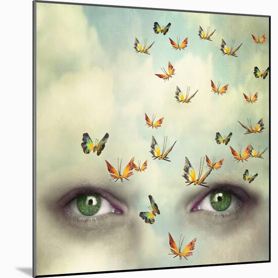 Two Eyes with the Sky and So Many Butterflies Flying on the Forehead-Valentina Photos-Mounted Photographic Print