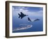Two F-15 Eagles Fly High Over Cape Cod, Massachusetts-Stocktrek Images-Framed Photographic Print