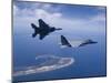 Two F-15 Eagles Fly High Over Cape Cod, Massachusetts-Stocktrek Images-Mounted Photographic Print