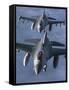 Two F-16 Fighting Falcons Fly in Formation-Stocktrek Images-Framed Stretched Canvas