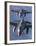 Two F-16 Fighting Falcons Fly in Formation-Stocktrek Images-Framed Photographic Print