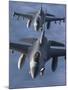 Two F-16 Fighting Falcons Fly in Formation-Stocktrek Images-Mounted Photographic Print