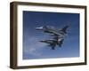 Two F-16's Manuever On An Air-to-air Training Mission-Stocktrek Images-Framed Photographic Print