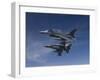 Two F-16's Manuever On An Air-to-air Training Mission-Stocktrek Images-Framed Photographic Print