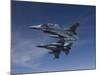 Two F-16's Manuever On An Air-to-air Training Mission-Stocktrek Images-Mounted Photographic Print