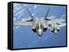 Two F-22 Raptors Fly over the Pacific Ocean-null-Framed Stretched Canvas