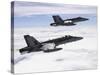 Two F/A-18C Hornets Fly Over the Pacific Missile Range Facility-Stocktrek Images-Stretched Canvas