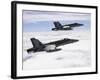 Two F/A-18C Hornets Fly Over the Pacific Missile Range Facility-Stocktrek Images-Framed Photographic Print