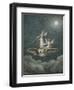 Two Fairies Standing on the Back of an Owl Beneath a Moon-Amelia Jane Murray-Framed Giclee Print