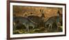 Two Fallow Deer, Dama Dama, Fighting in London's Richmond Park-Alex Saberi-Framed Photographic Print