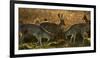 Two Fallow Deer, Dama Dama, Fighting in London's Richmond Park-Alex Saberi-Framed Photographic Print