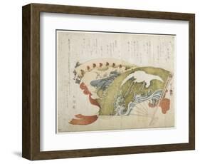 Two Fans, C. 1820-Teisai Hokuba-Framed Giclee Print