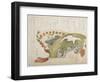 Two Fans, C. 1820-Teisai Hokuba-Framed Giclee Print