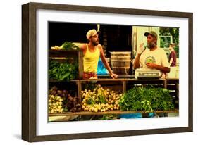 Two Farmers at the Union Square Green Market, New York City.-Sabine Jacobs-Framed Photographic Print