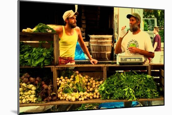 Two Farmers at the Union Square Green Market, New York City.-Sabine Jacobs-Mounted Photographic Print