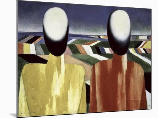 Two Farmers-Kasimir Malevich-Mounted Giclee Print