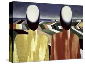 Two Farmers-Kasimir Malevich-Stretched Canvas