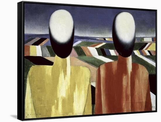 Two Farmers-Kasimir Malevich-Framed Stretched Canvas