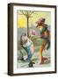 Two Fashionable Fish Meet on the Street-null-Framed Art Print