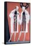 Two Fashionable Flapper Girls-null-Framed Stretched Canvas