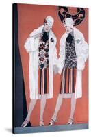 Two Fashionable Flapper Girls-null-Stretched Canvas