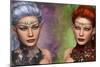 Two Female Elven-Atelier Sommerland-Mounted Art Print