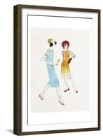 Two Female Fashion Figures, c. 1960-Andy Warhol-Framed Giclee Print