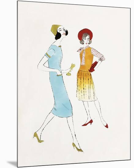 Two Female Fashion Figures, c. 1960-Andy Warhol-Mounted Giclee Print