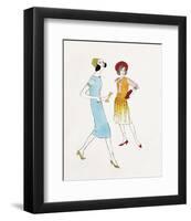 Two Female Fashion Figures, c. 1960-Andy Warhol-Framed Art Print