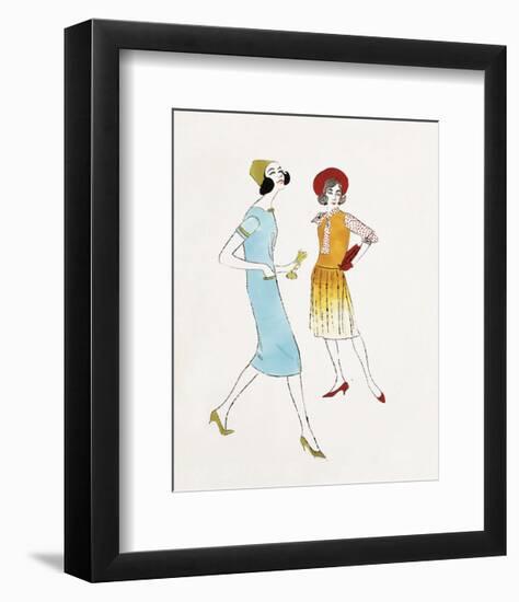 Two Female Fashion Figures, c. 1960-Andy Warhol-Framed Art Print