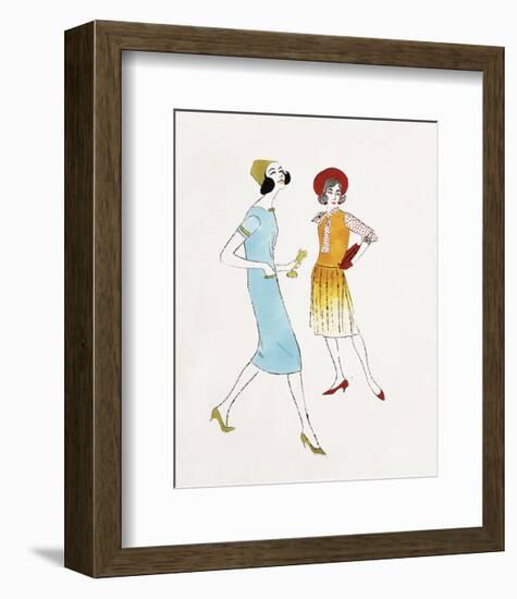 Two Female Fashion Figures, c. 1960-Andy Warhol-Framed Art Print