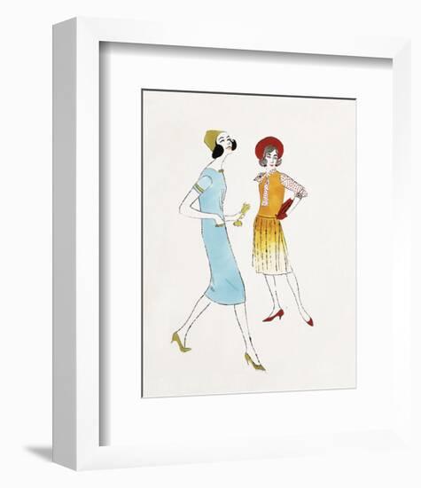 Two Female Fashion Figures, c. 1960-Andy Warhol-Framed Art Print