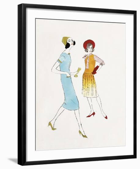 Two Female Fashion Figures, c. 1960-Andy Warhol-Framed Art Print