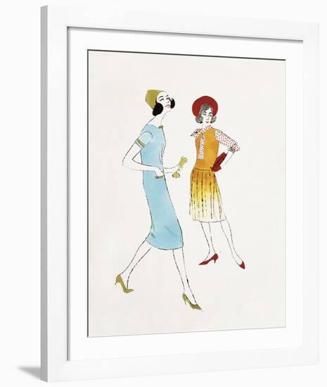 Two Female Fashion Figures, c. 1960-Andy Warhol-Framed Art Print