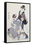 Two Female Figures-Kitagawa Utamaro-Framed Stretched Canvas