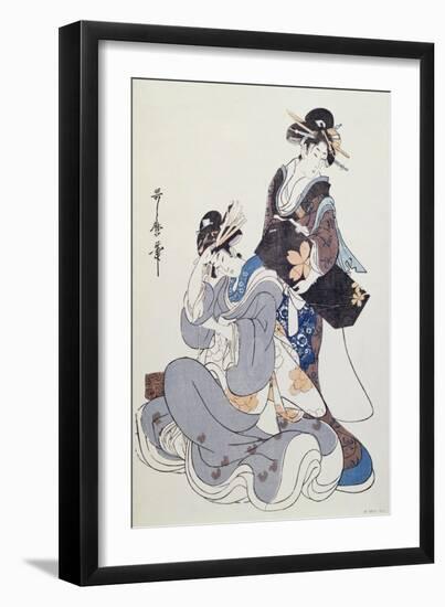 Two Female Figures-Kitagawa Utamaro-Framed Giclee Print