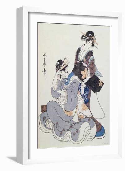 Two Female Figures-Kitagawa Utamaro-Framed Giclee Print