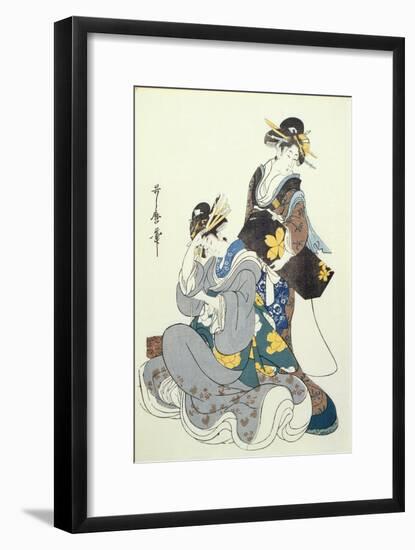 Two Female Figures-Kitagawa Utamaro-Framed Giclee Print