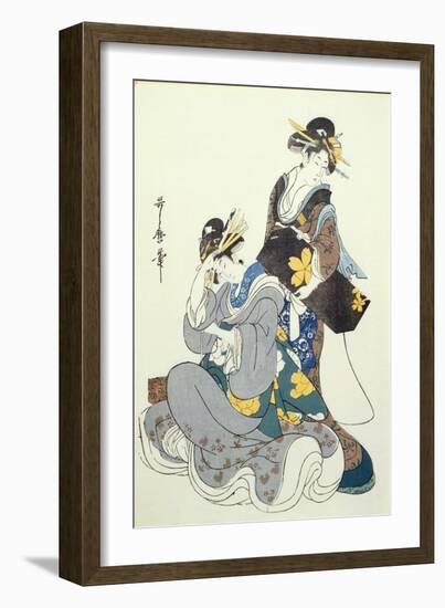 Two Female Figures-Kitagawa Utamaro-Framed Giclee Print