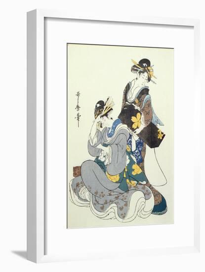 Two Female Figures-Kitagawa Utamaro-Framed Giclee Print